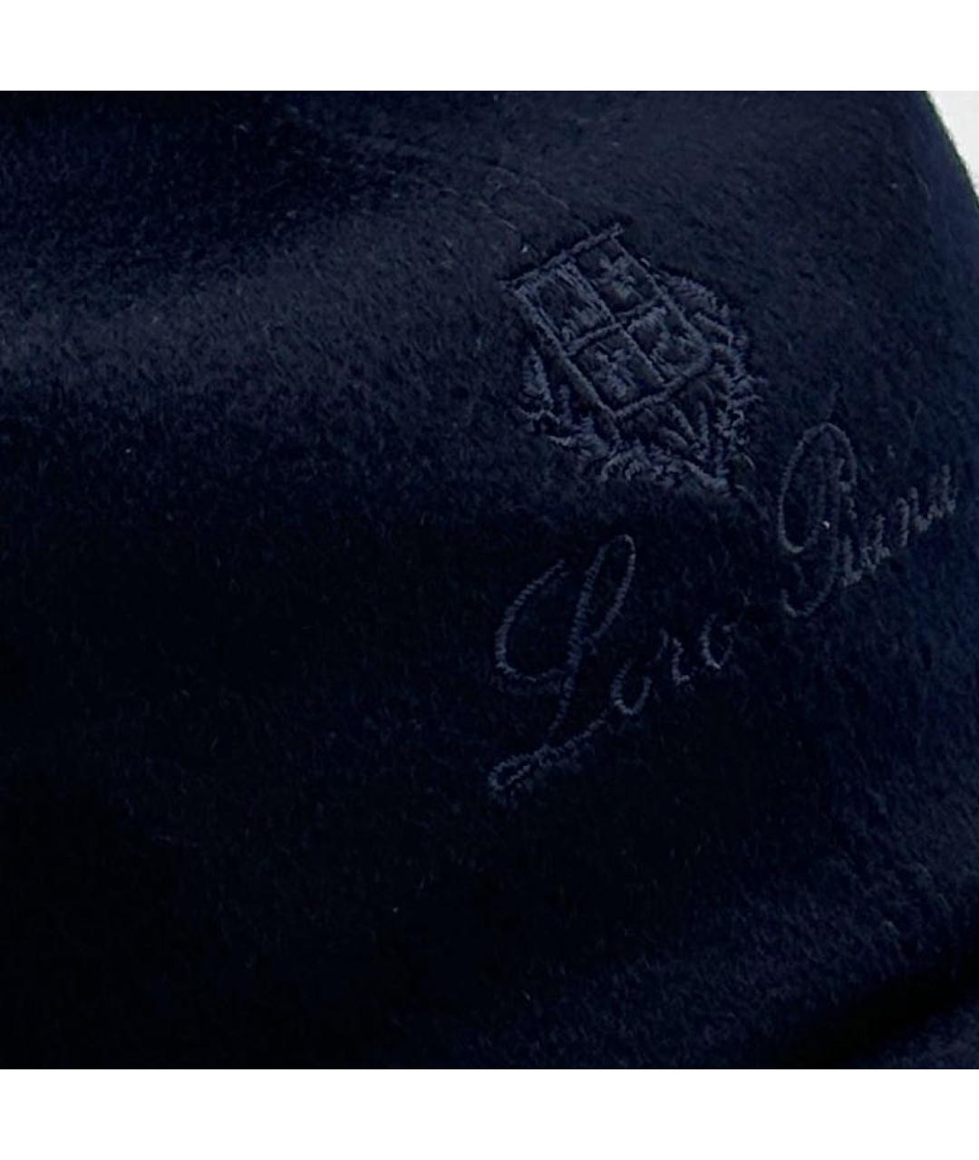 LORO PIANA Темно-синяя кашемировая кепка/бейсболка, фото 4
