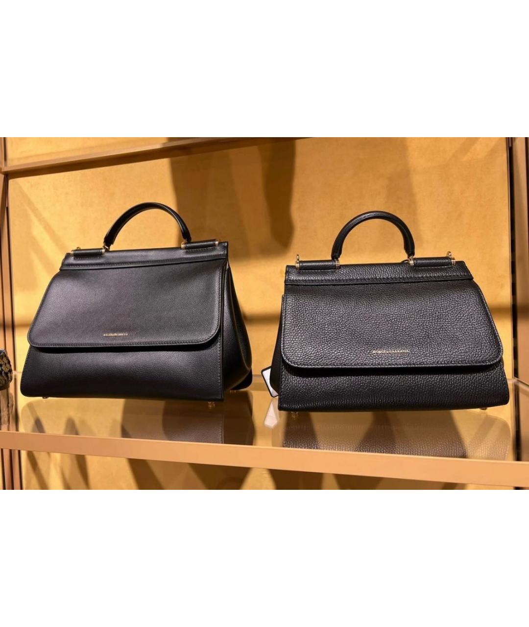 DOLCE&GABBANA Черная кожаная сумка через плечо, фото 5