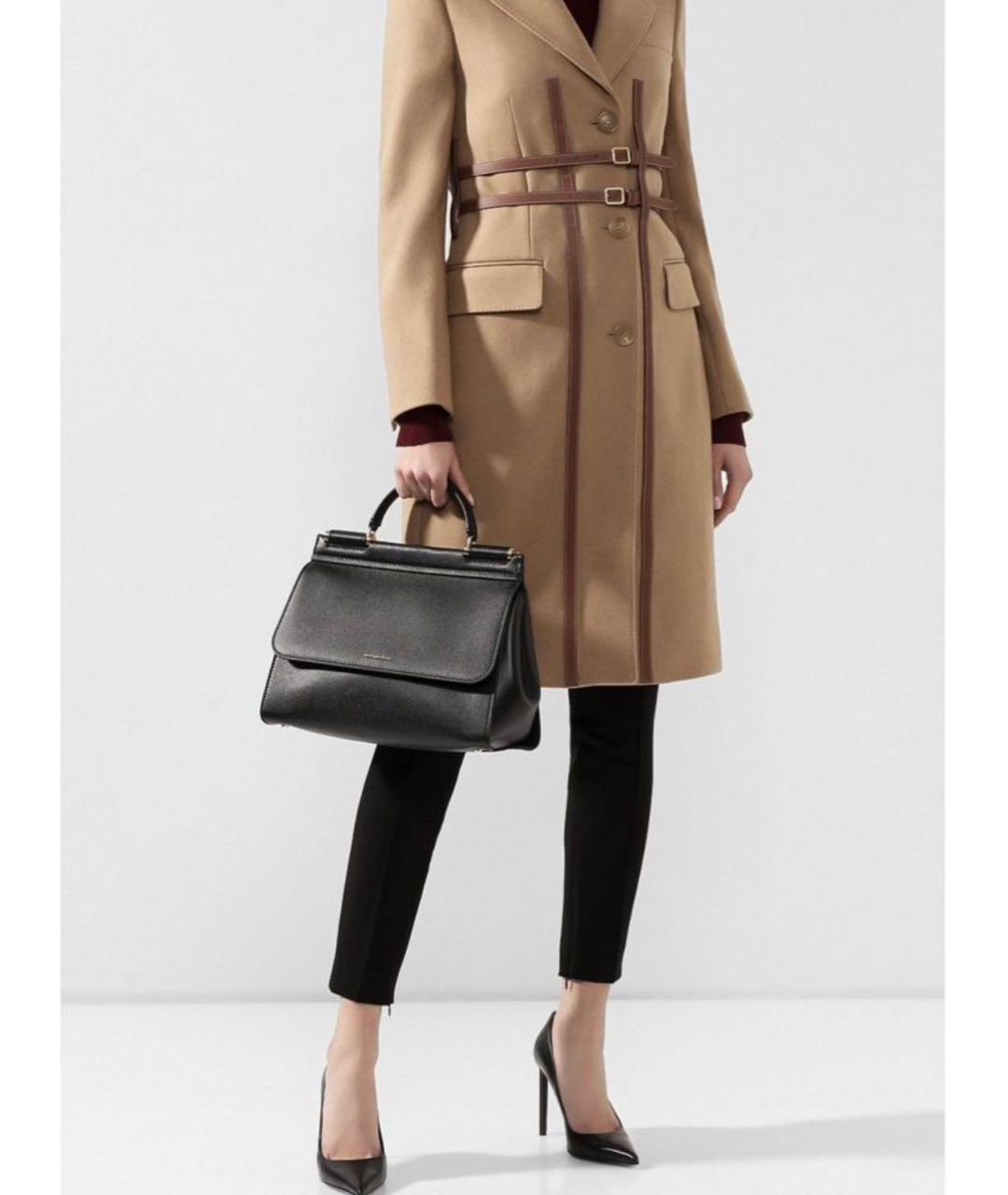 DOLCE&GABBANA Черная кожаная сумка через плечо, фото 6