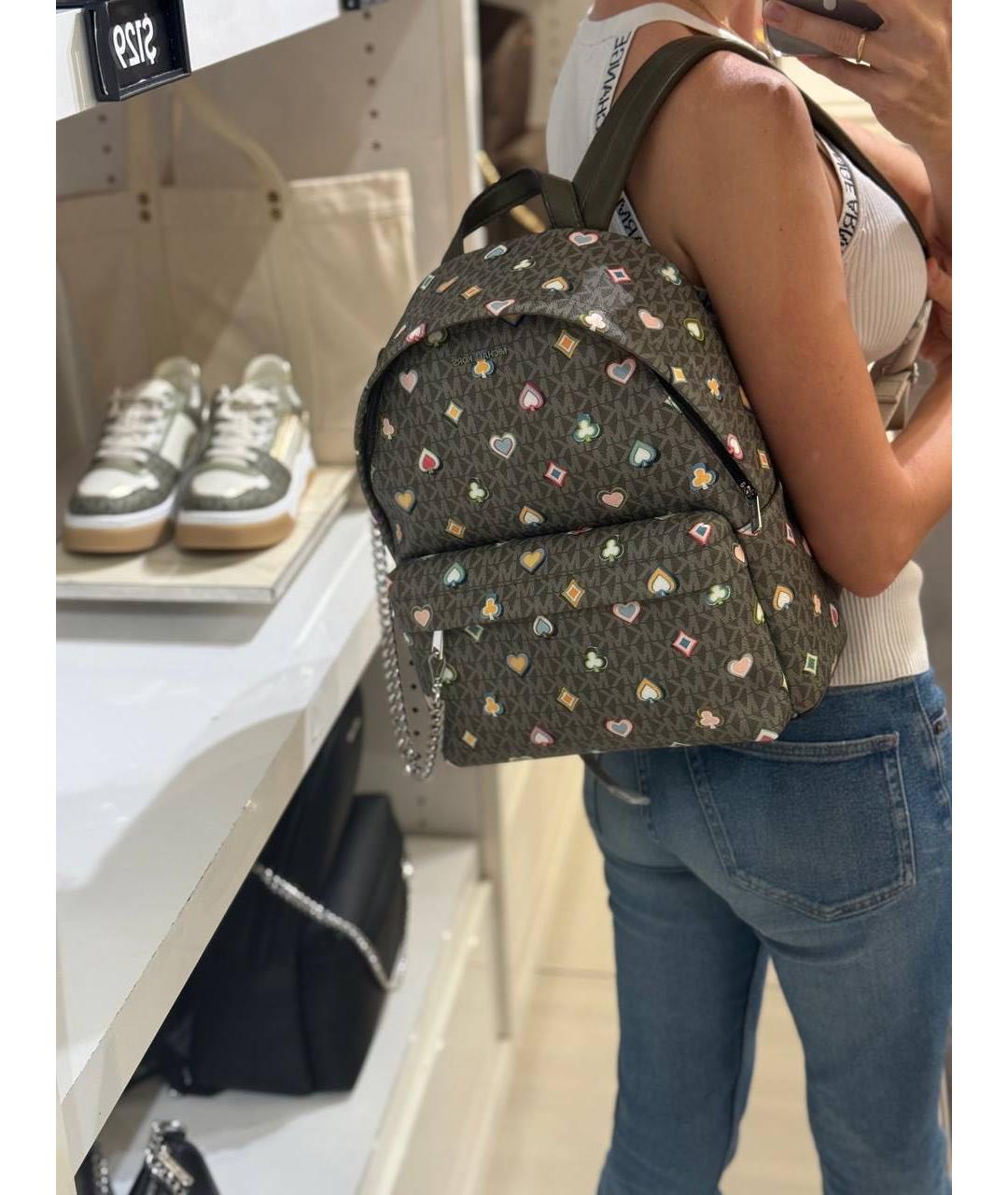 MICHAEL KORS Хаки рюкзак, фото 3