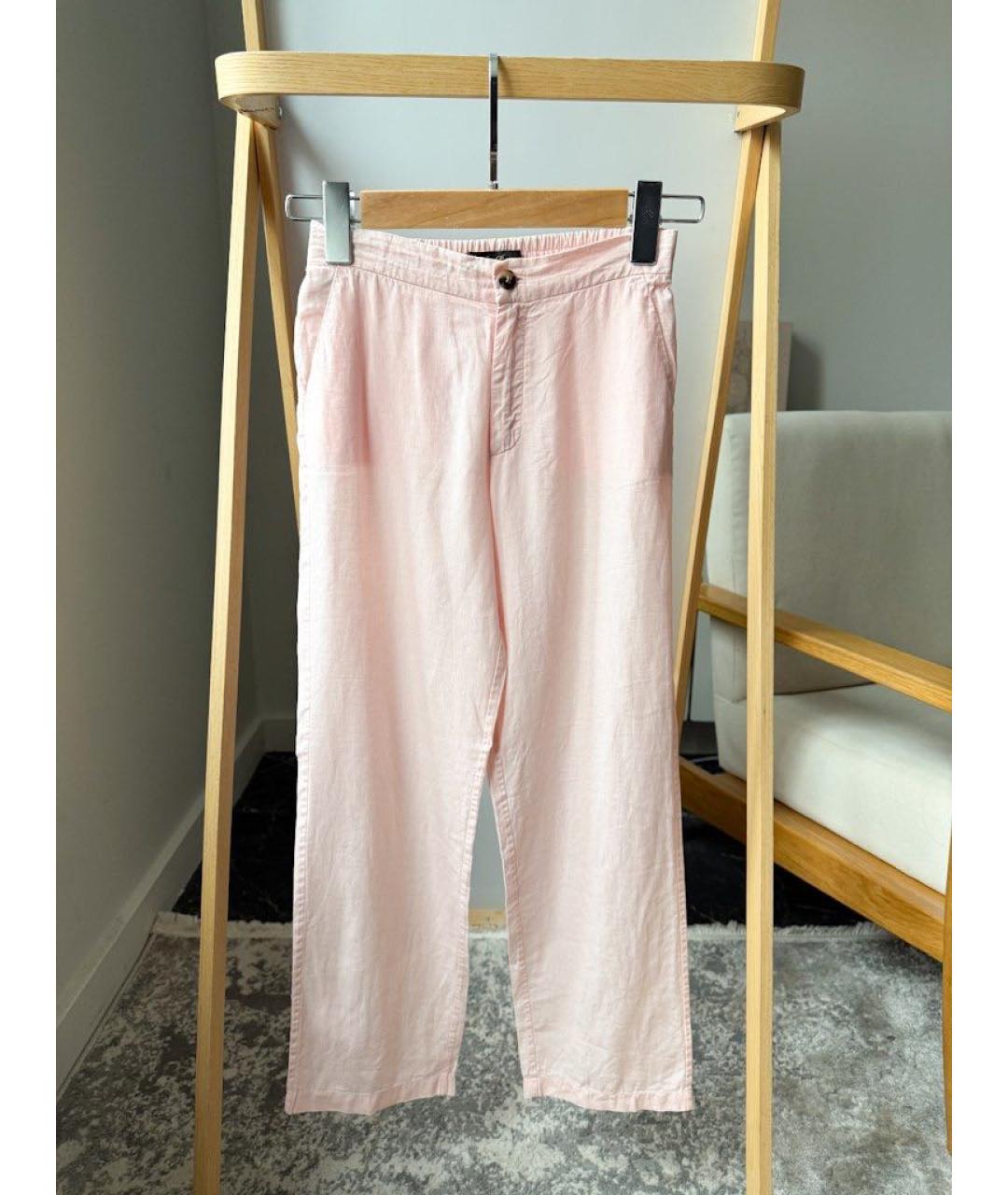 LORO PIANA Розовые льняные брюки и шорты, фото 5