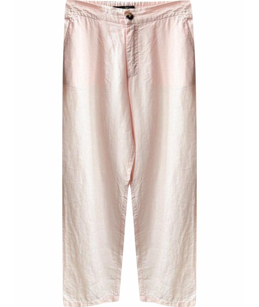 LORO PIANA Розовые льняные брюки и шорты, фото 1