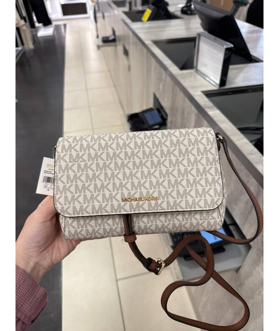 MICHAEL KORS Белая сумка через плечо, фото 3