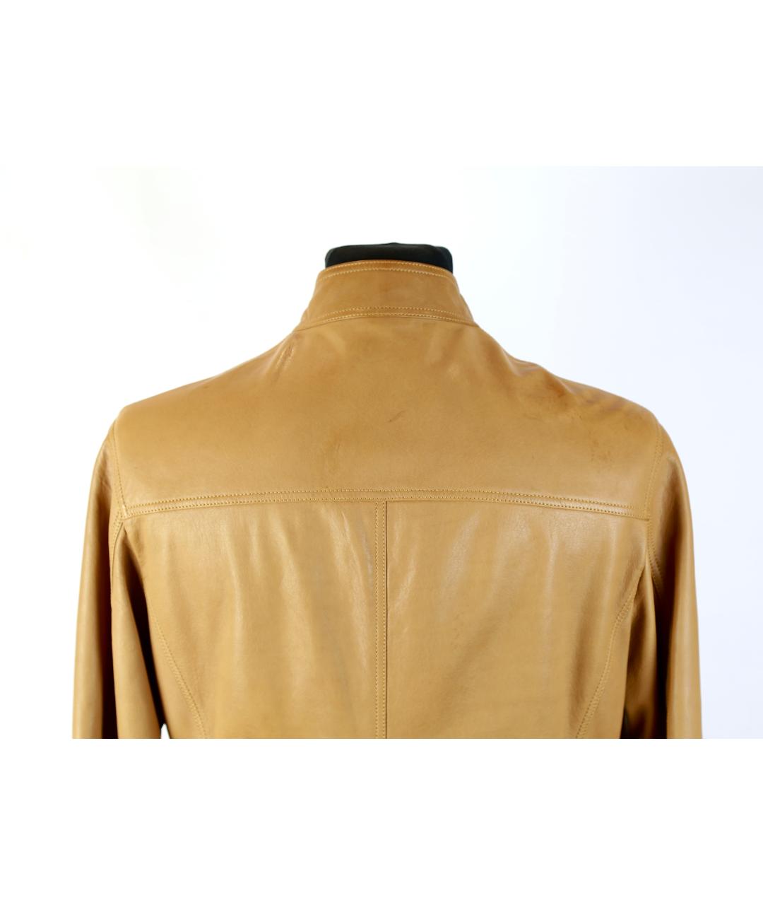 BRUNELLO CUCINELLI Оранжевая кожаная куртка, фото 6