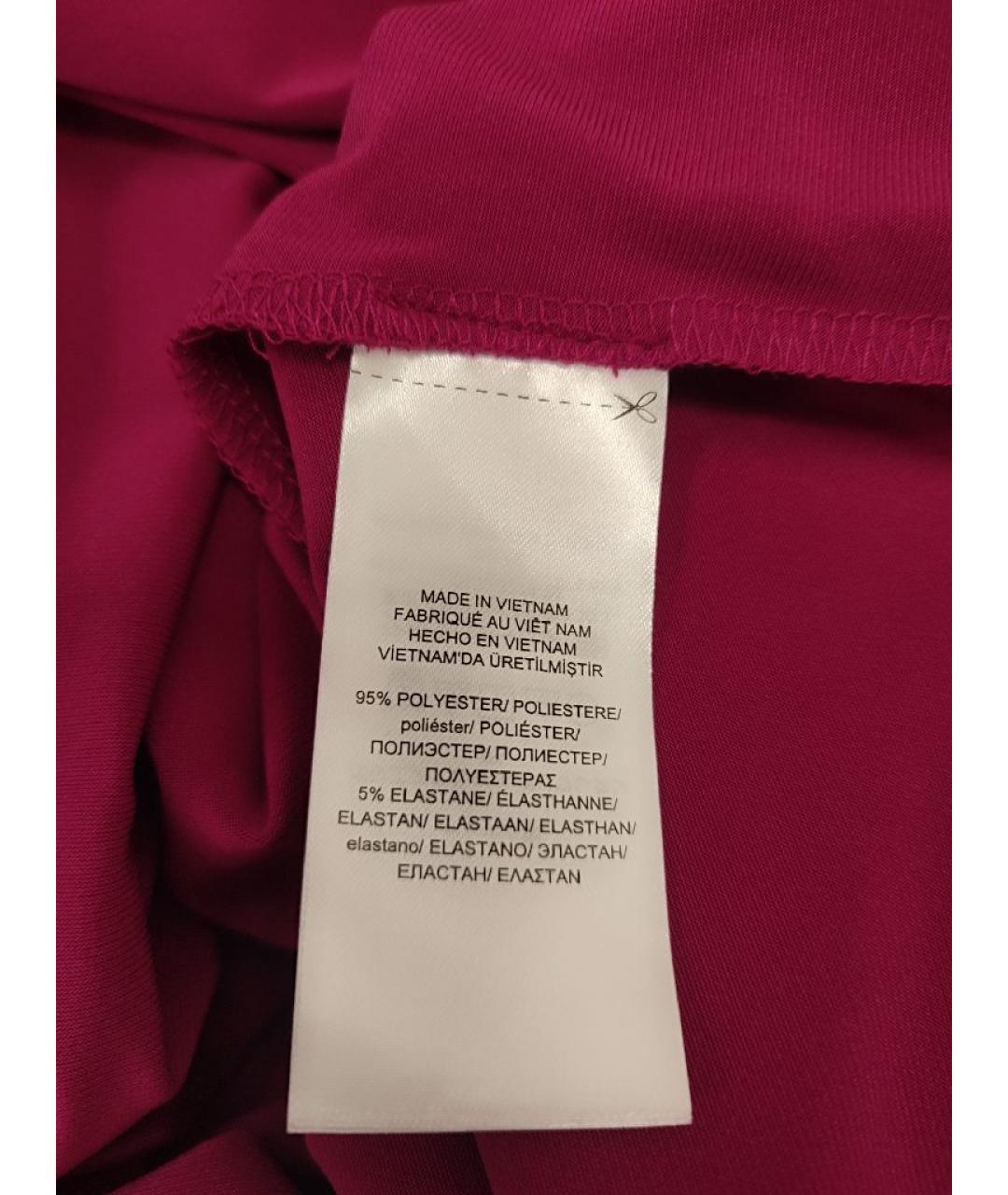 RALPH LAUREN Фуксия полиэстеровое коктейльное платье, фото 9