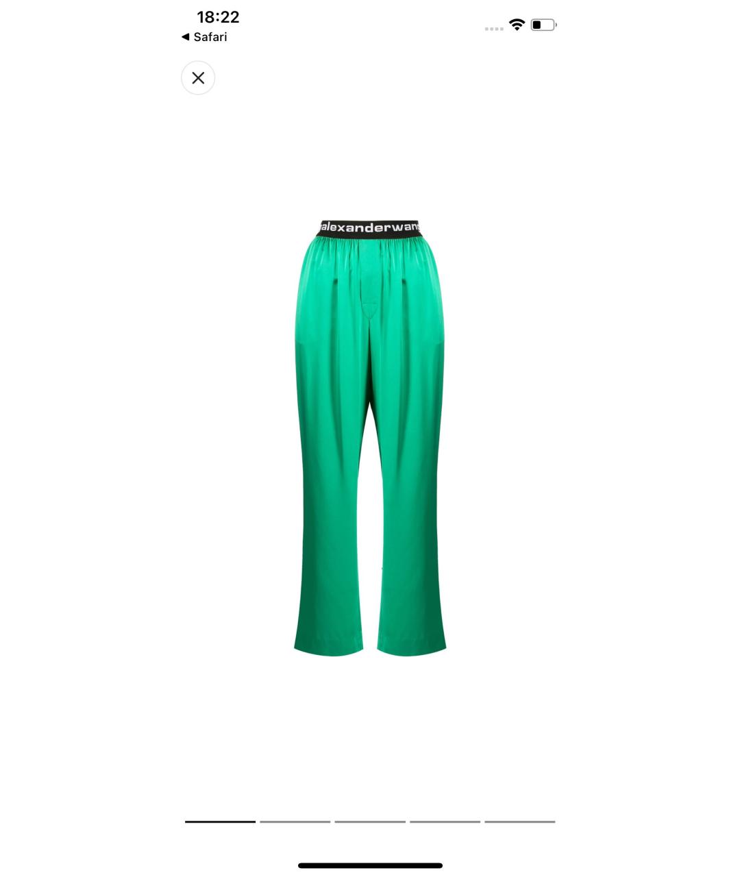 ALEXANDER WANG Зеленый шелковый костюм с брюками, фото 3