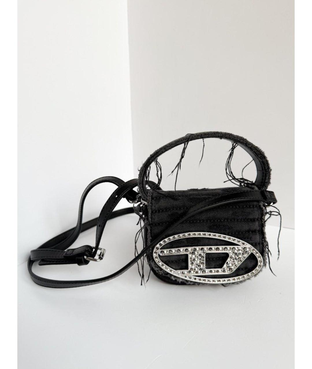 DIESEL Черная деним сумка через плечо, фото 5