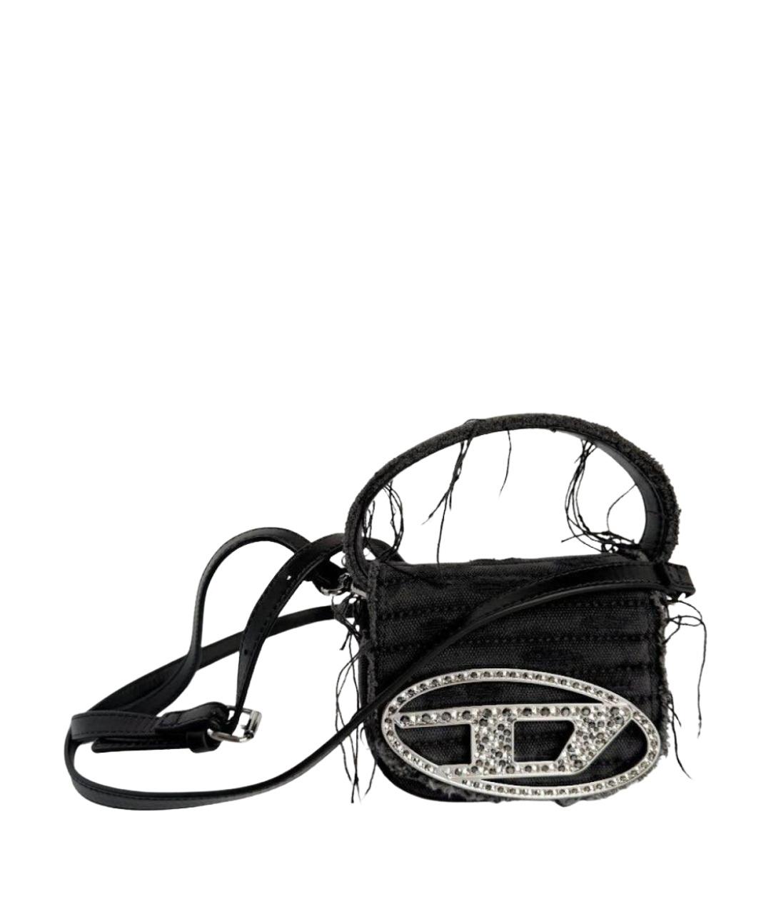 DIESEL Черная деним сумка через плечо, фото 1