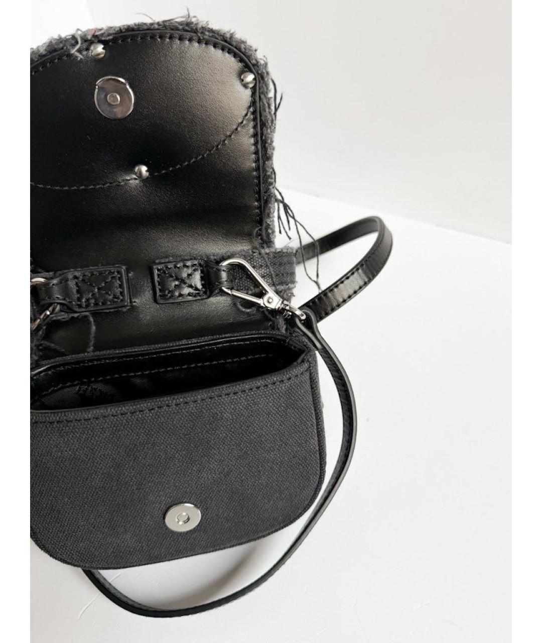 DIESEL Черная деним сумка через плечо, фото 4