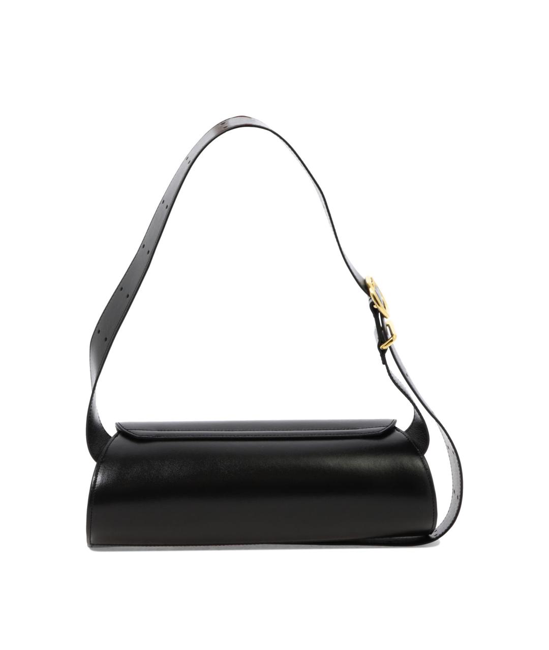 JIL SANDER Черная кожаная сумка через плечо, фото 1