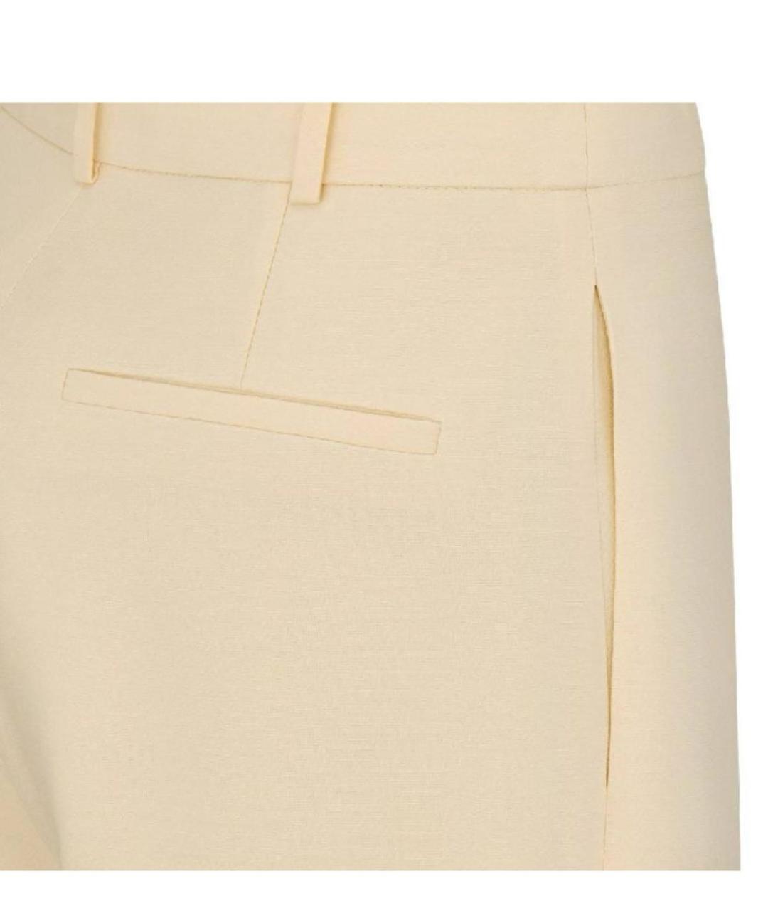 CHRISTIAN DIOR Бежевые прямые брюки, фото 3