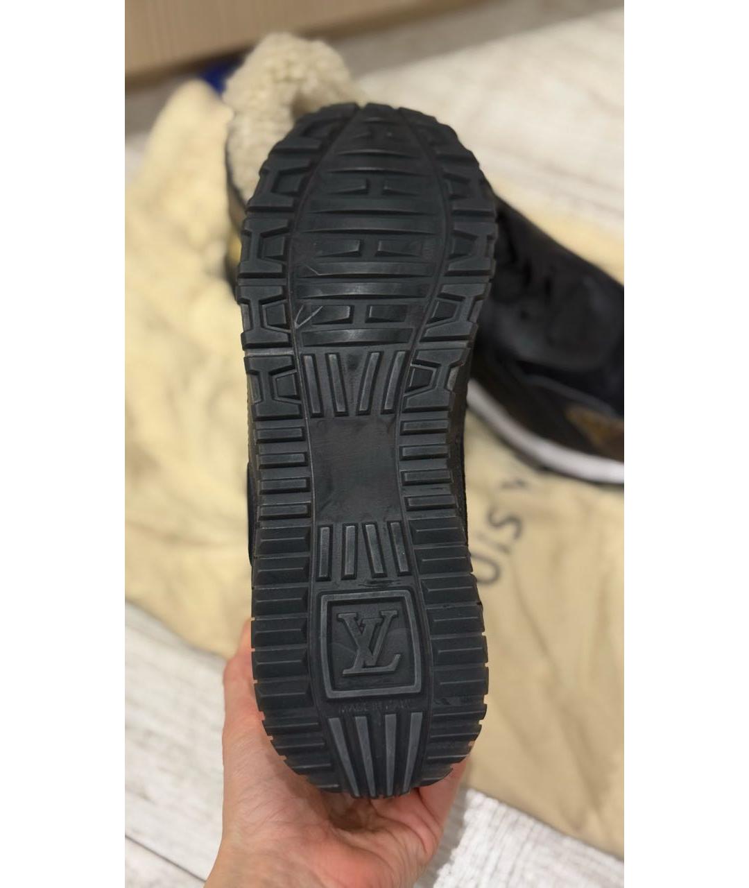 LOUIS VUITTON Черные кожаные кроссовки, фото 6
