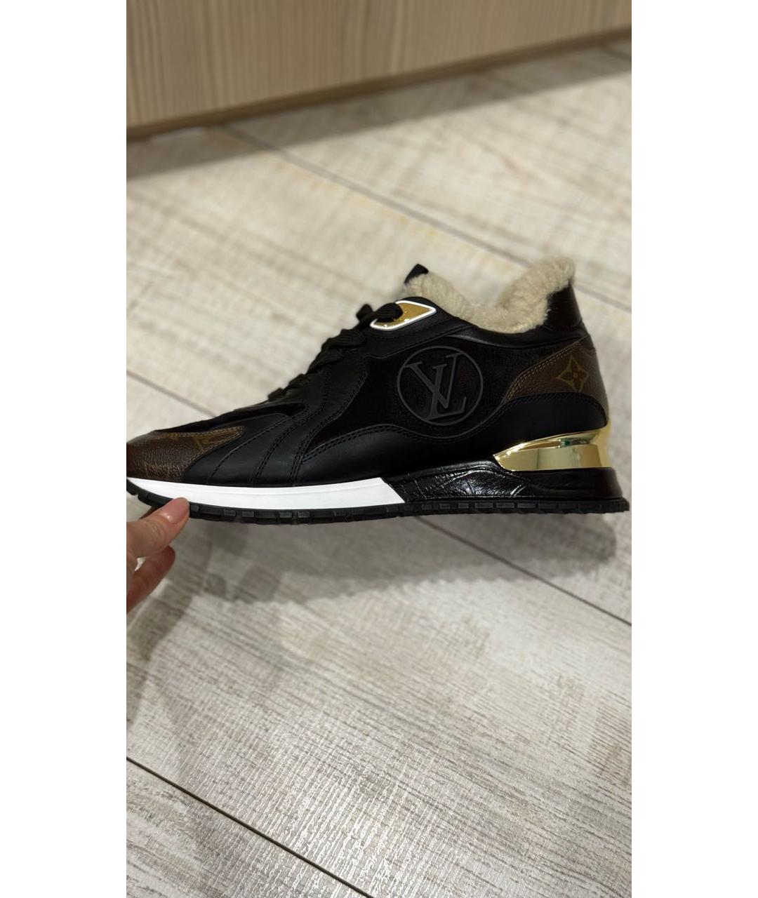 LOUIS VUITTON Черные кожаные кроссовки, фото 9