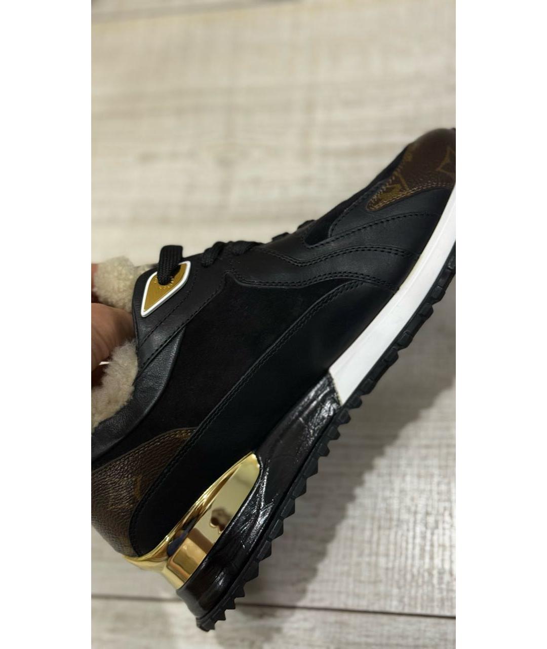 LOUIS VUITTON Черные кожаные кроссовки, фото 7