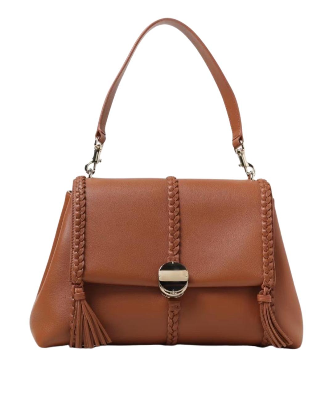 CHLOE Коричневая кожаная сумка тоут, фото 1