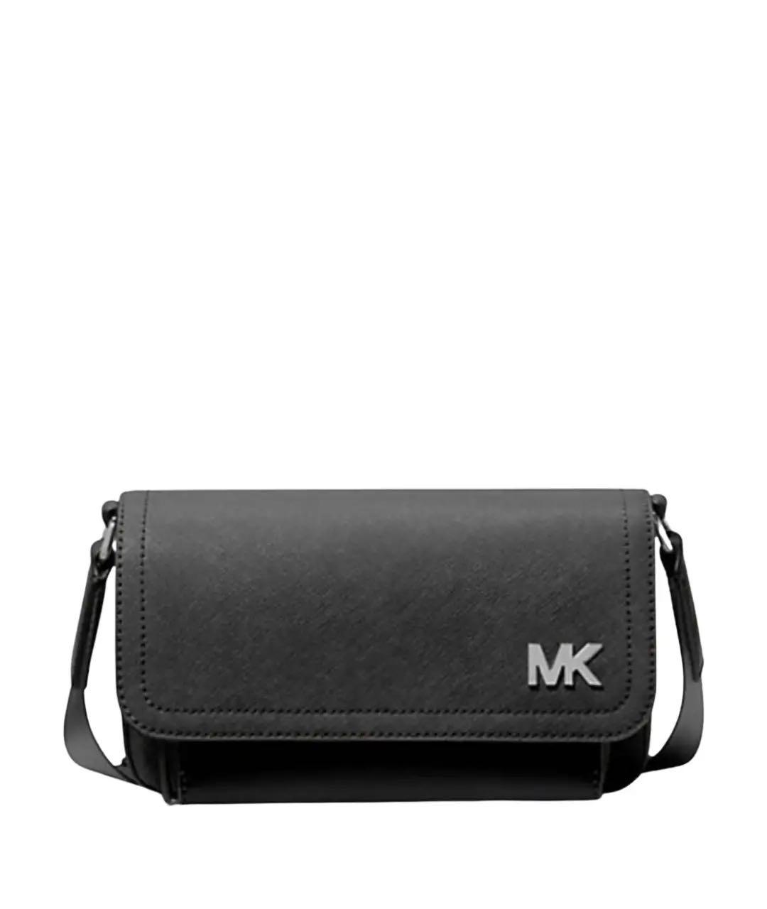 MICHAEL KORS Черная кожаная сумка на плечо, фото 1