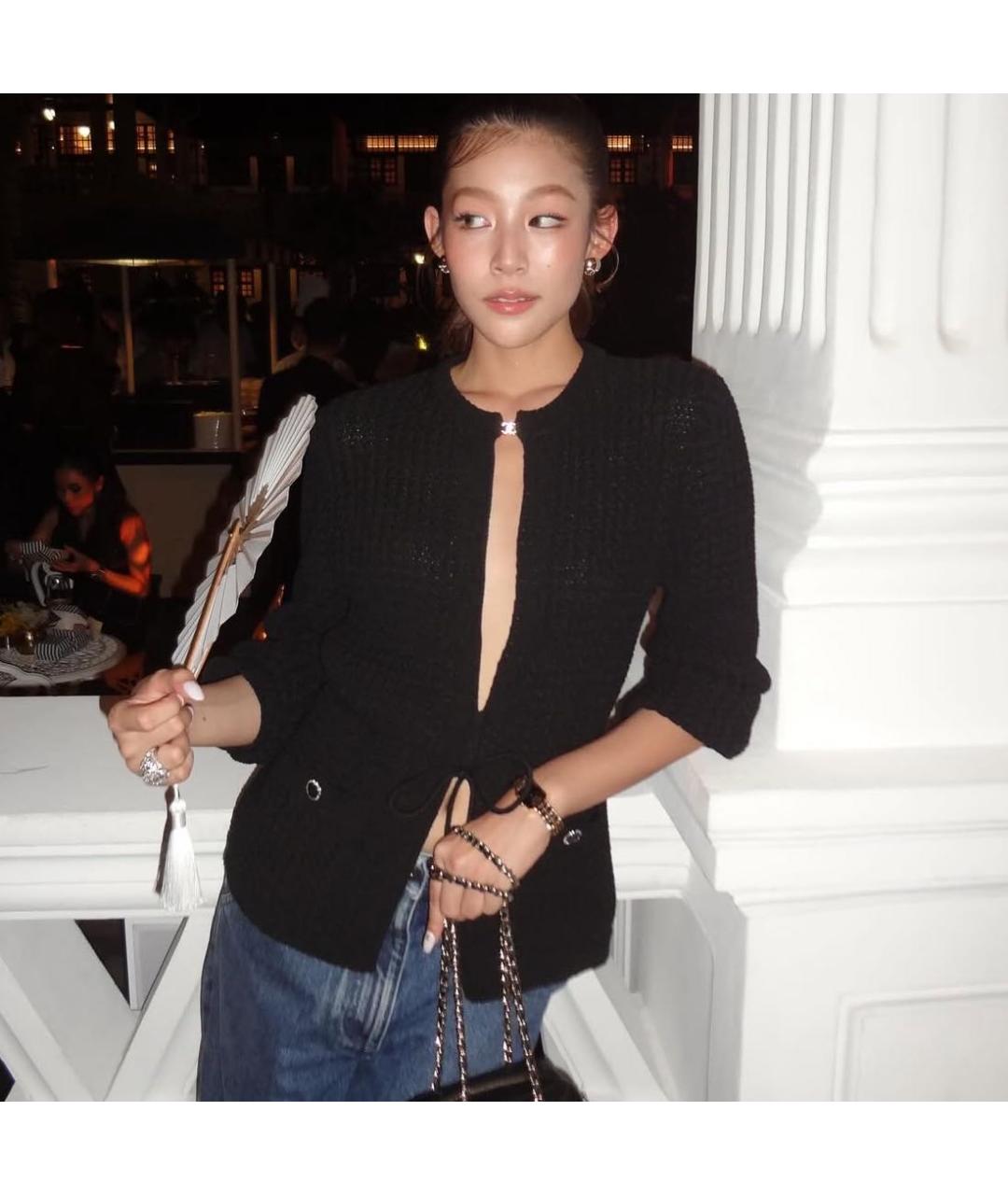 CHANEL Черный хлопковый джемпер / свитер, фото 3