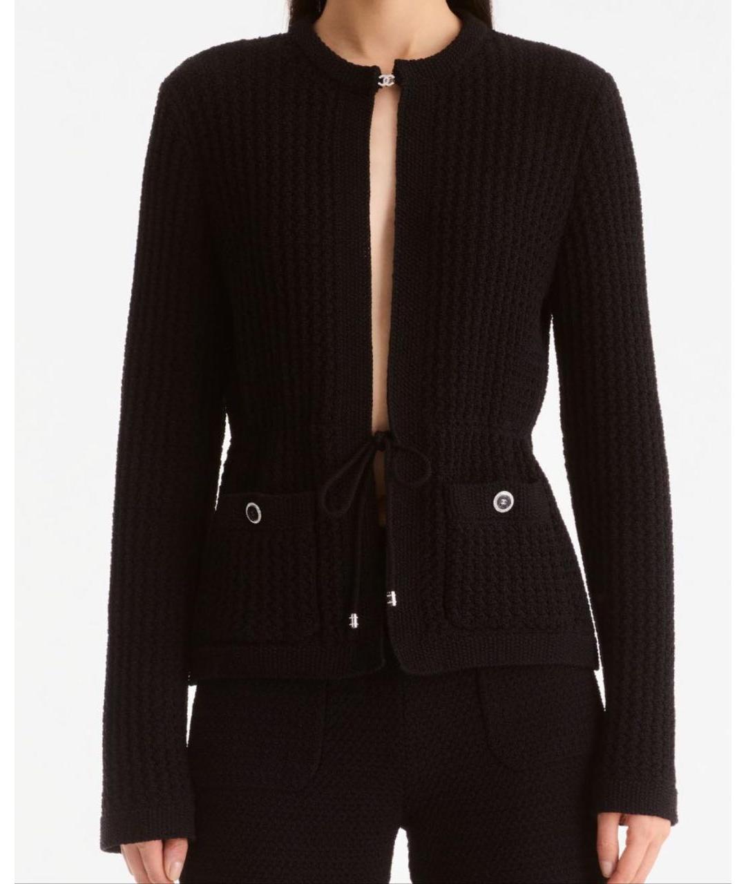 CHANEL Черный хлопковый джемпер / свитер, фото 4