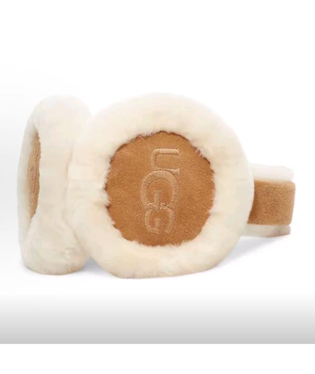 UGG AUSTRALIA Коричневые шерстяные наушники, фото 5