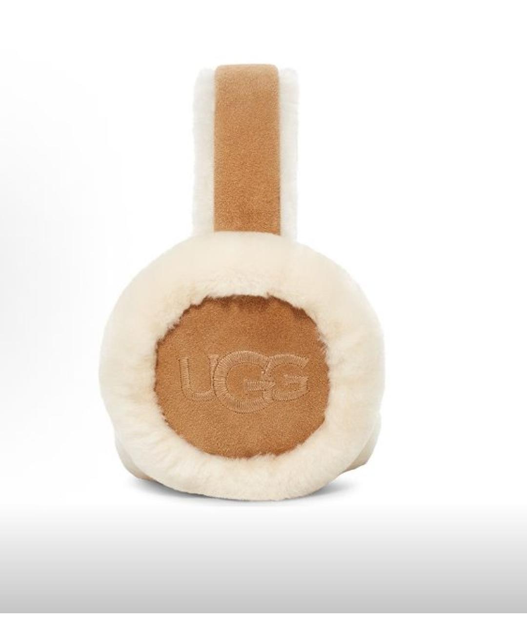 UGG AUSTRALIA Коричневые шерстяные наушники, фото 2