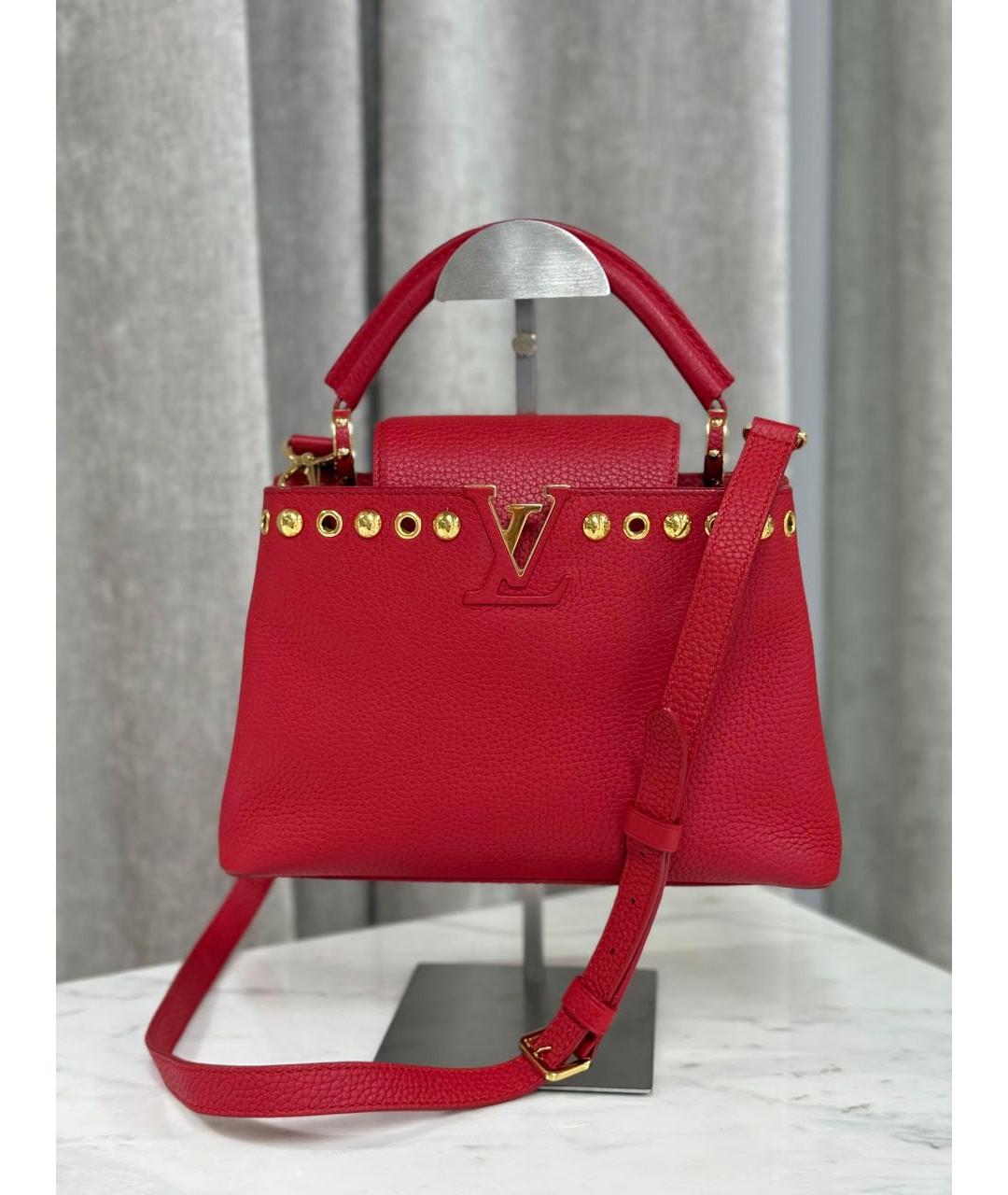 LOUIS VUITTON Красная кожаная сумка через плечо, фото 2