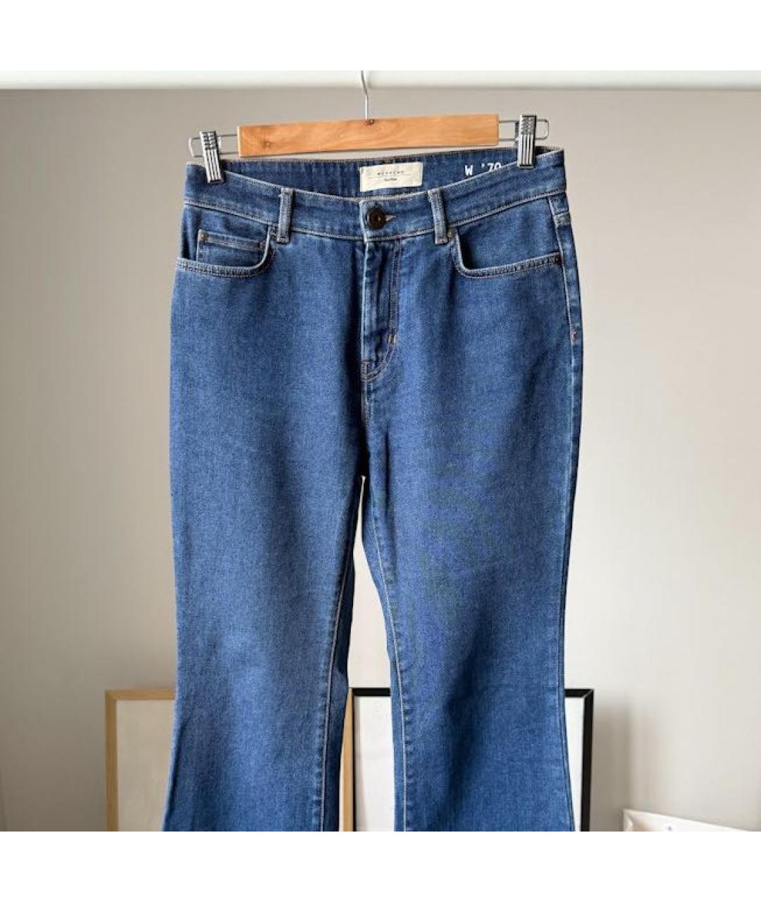 WEEKEND MAX MARA Синие хлопковые прямые джинсы, фото 3