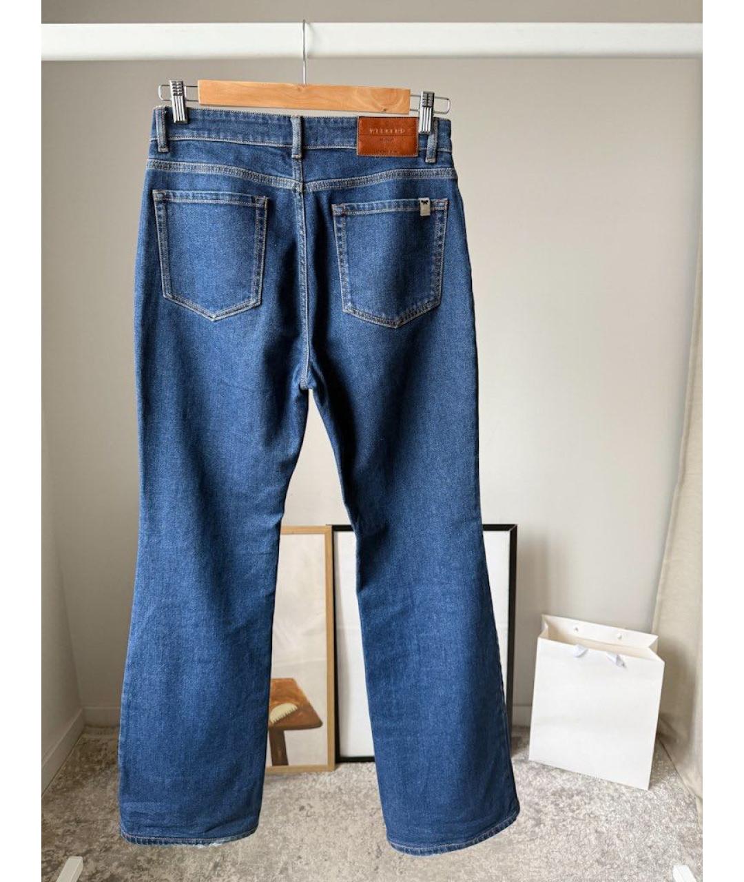 WEEKEND MAX MARA Синие хлопковые прямые джинсы, фото 2