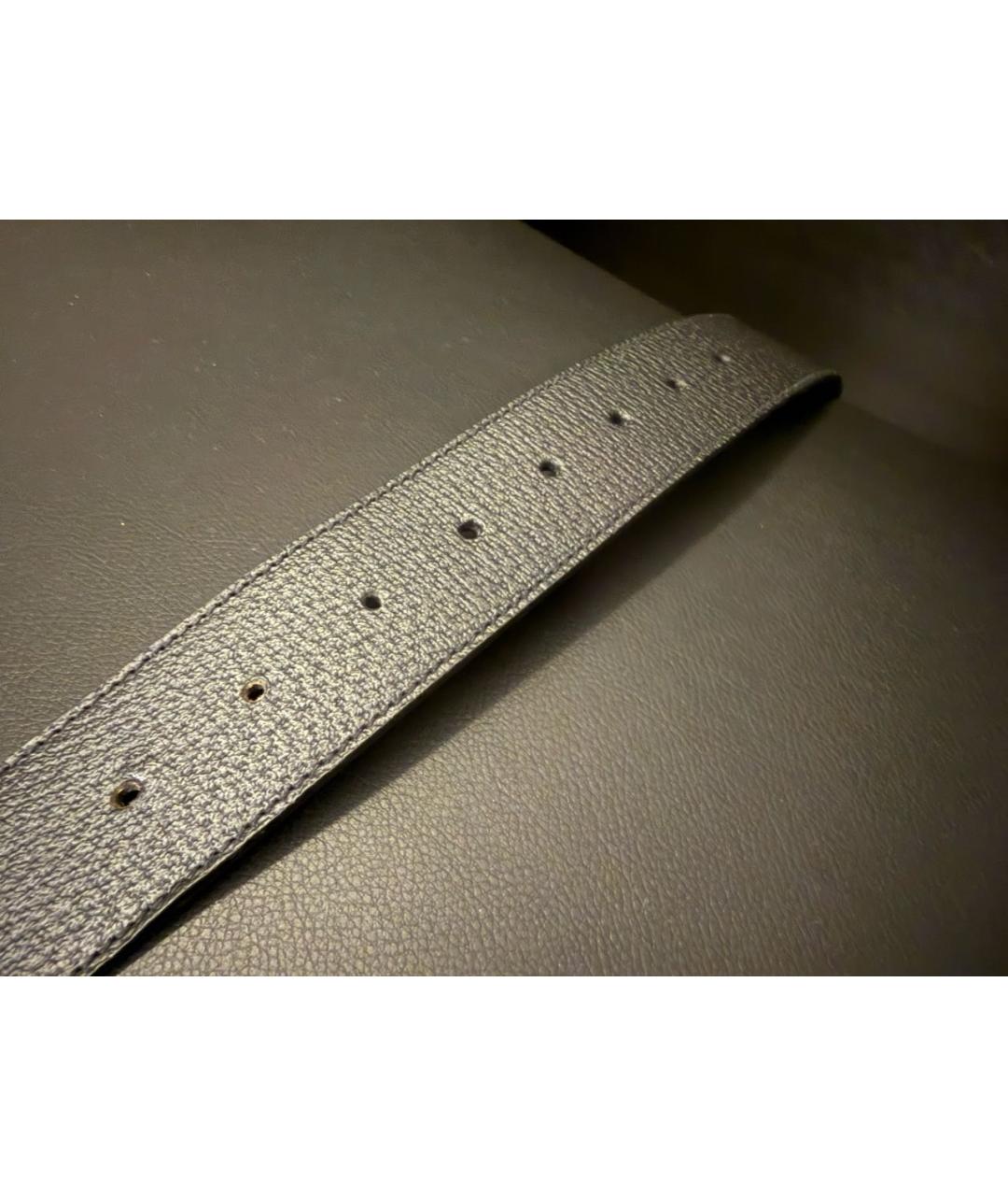 GUCCI Черный кожаный ремень, фото 4