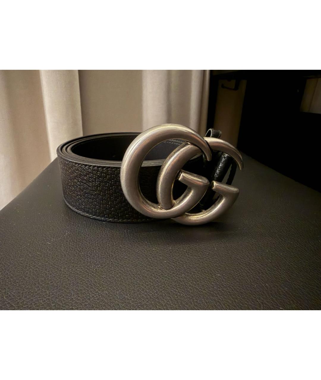 GUCCI Черный кожаный ремень, фото 5