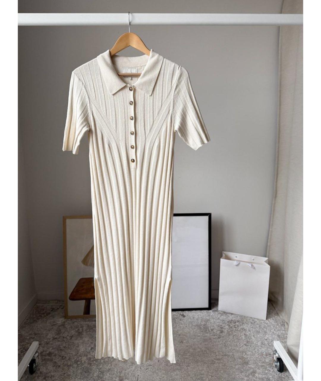 LOULOU STUDIO Белое повседневное платье, фото 5