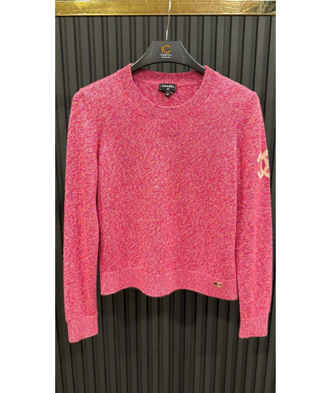 CHANEL Розовый кашемировый джемпер / свитер, фото 7