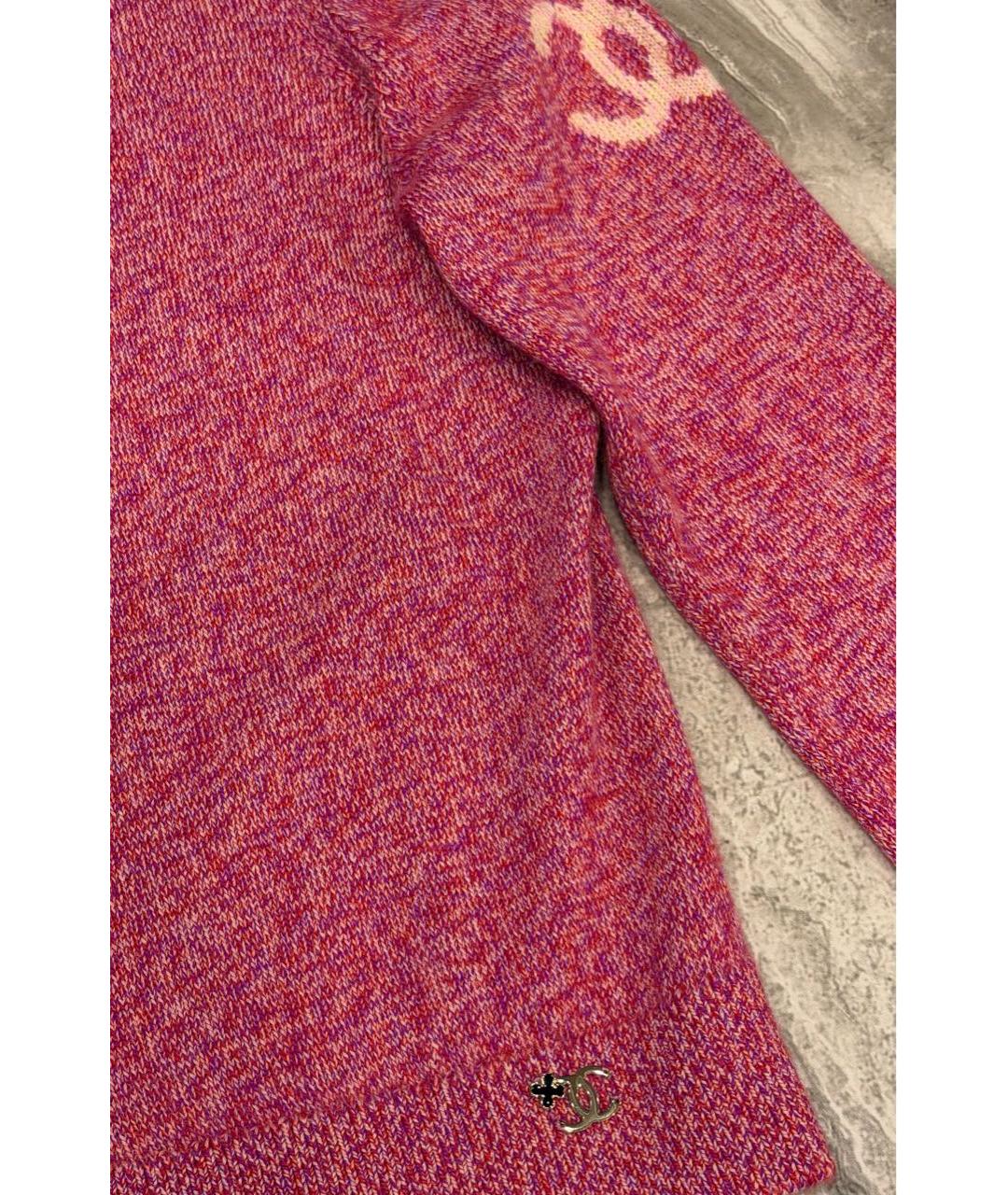 CHANEL Розовый кашемировый джемпер / свитер, фото 6