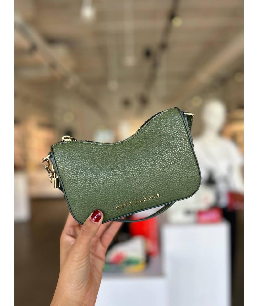 MARC JACOBS Зеленая кожаная сумка с короткими ручками, фото 3