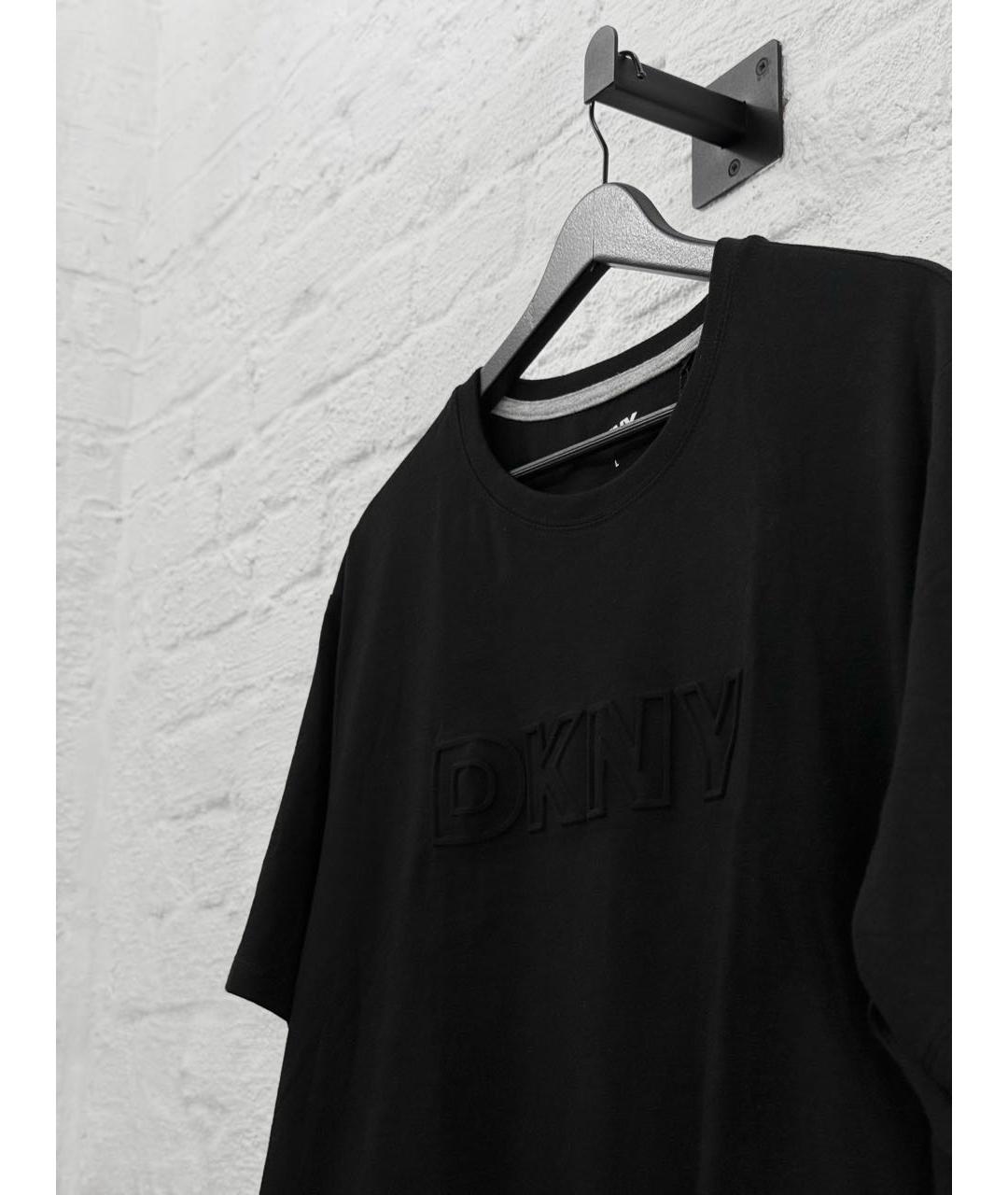 DKNY Черная хлопковая футболка, фото 2