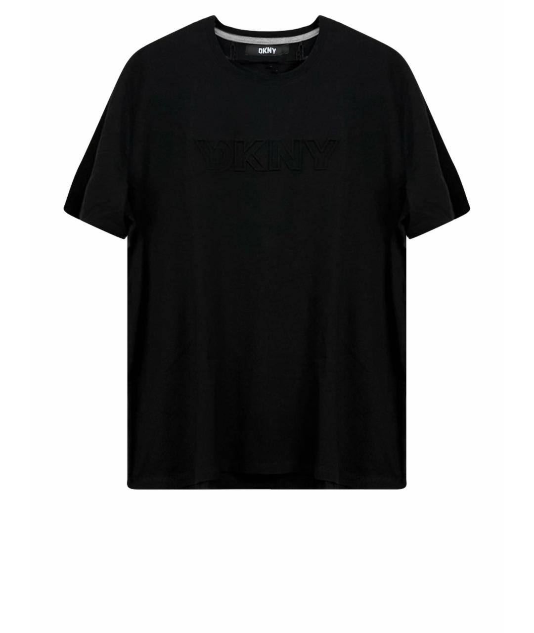 DKNY Черная хлопковая футболка, фото 1