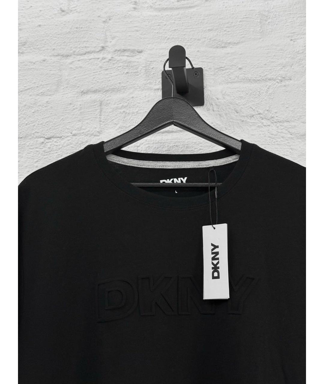 DKNY Черная хлопковая футболка, фото 5