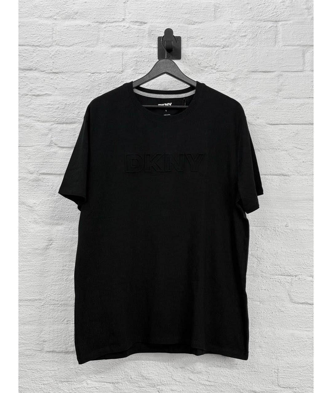 DKNY Черная хлопковая футболка, фото 6