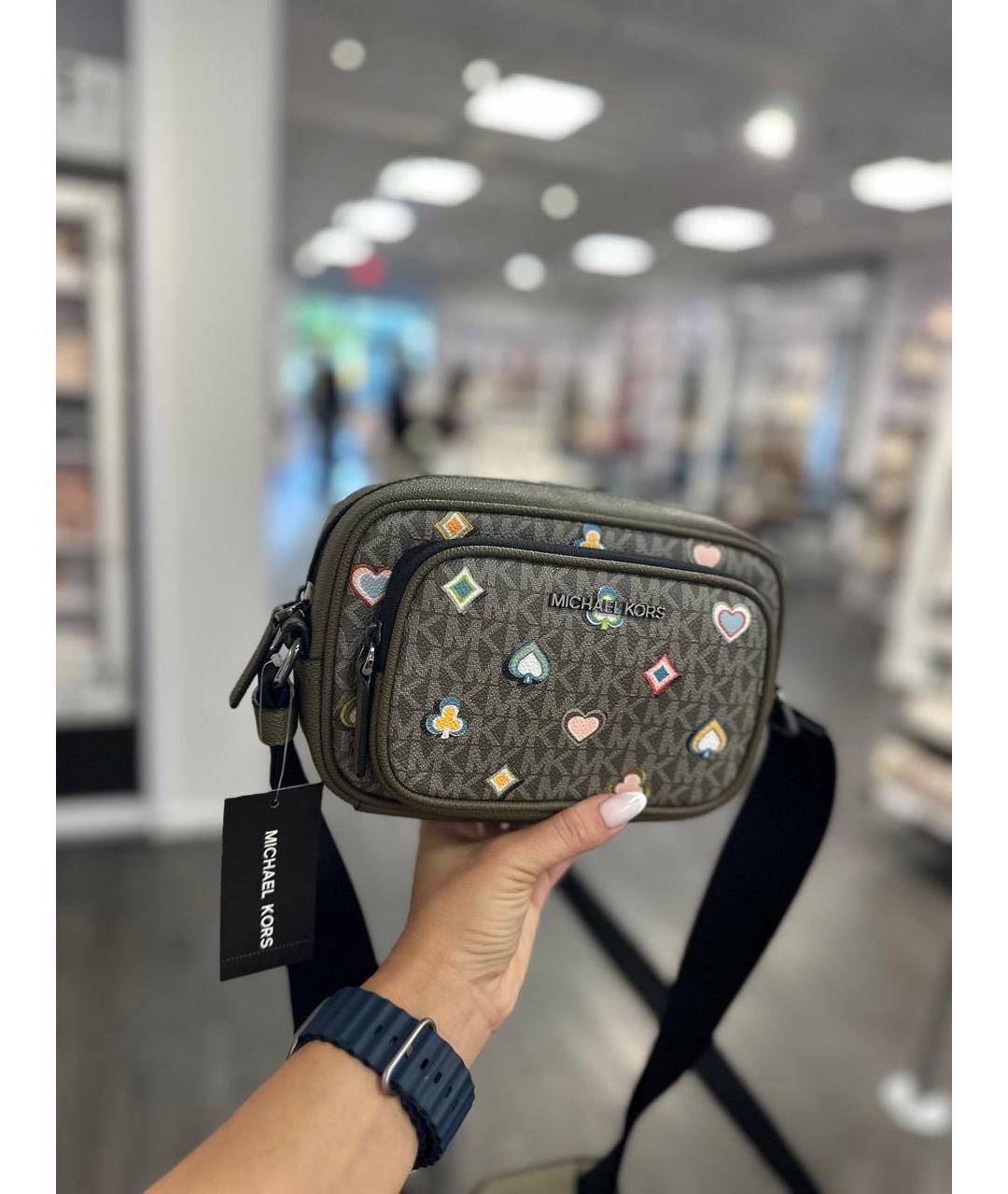 MICHAEL KORS Хаки сумка на плечо, фото 2