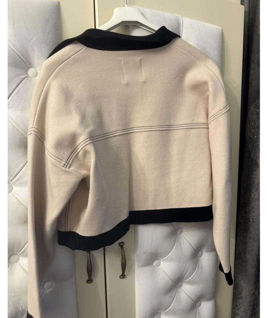 SANDRO Бежевый хлопковый жакет/пиджак, фото 2