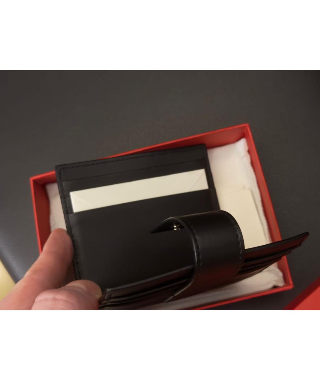 VALENTINO Черный кожаный кардхолдер, фото 5