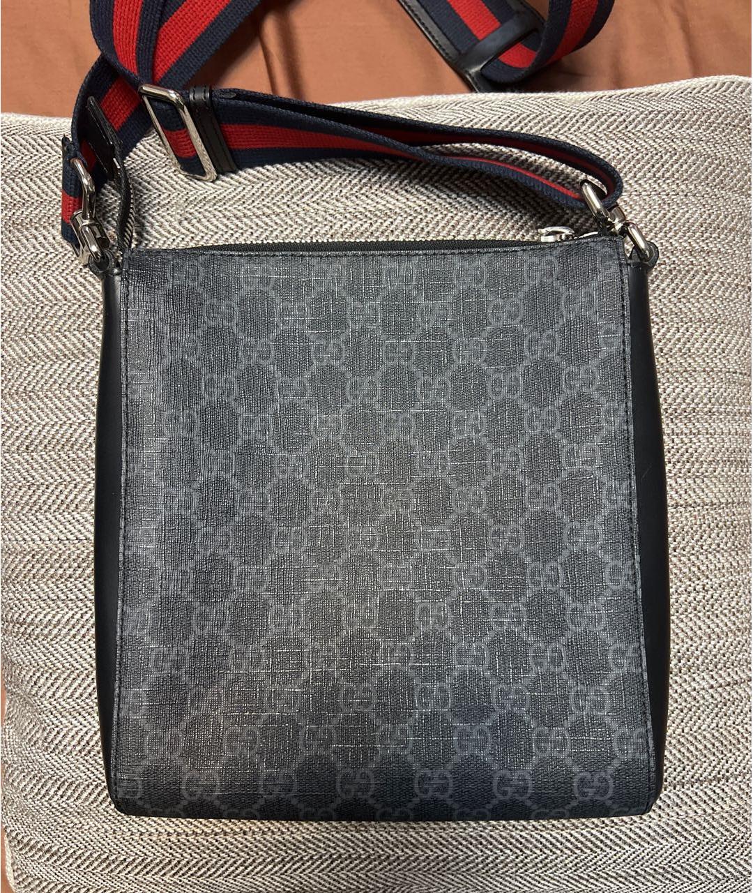 GUCCI Черная кожаная сумка на плечо, фото 5