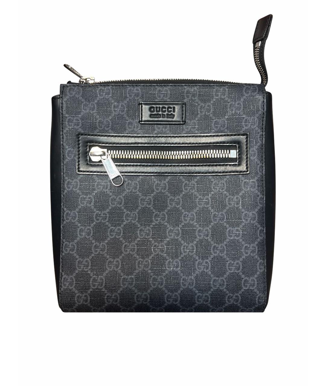 GUCCI Черная кожаная сумка на плечо, фото 1