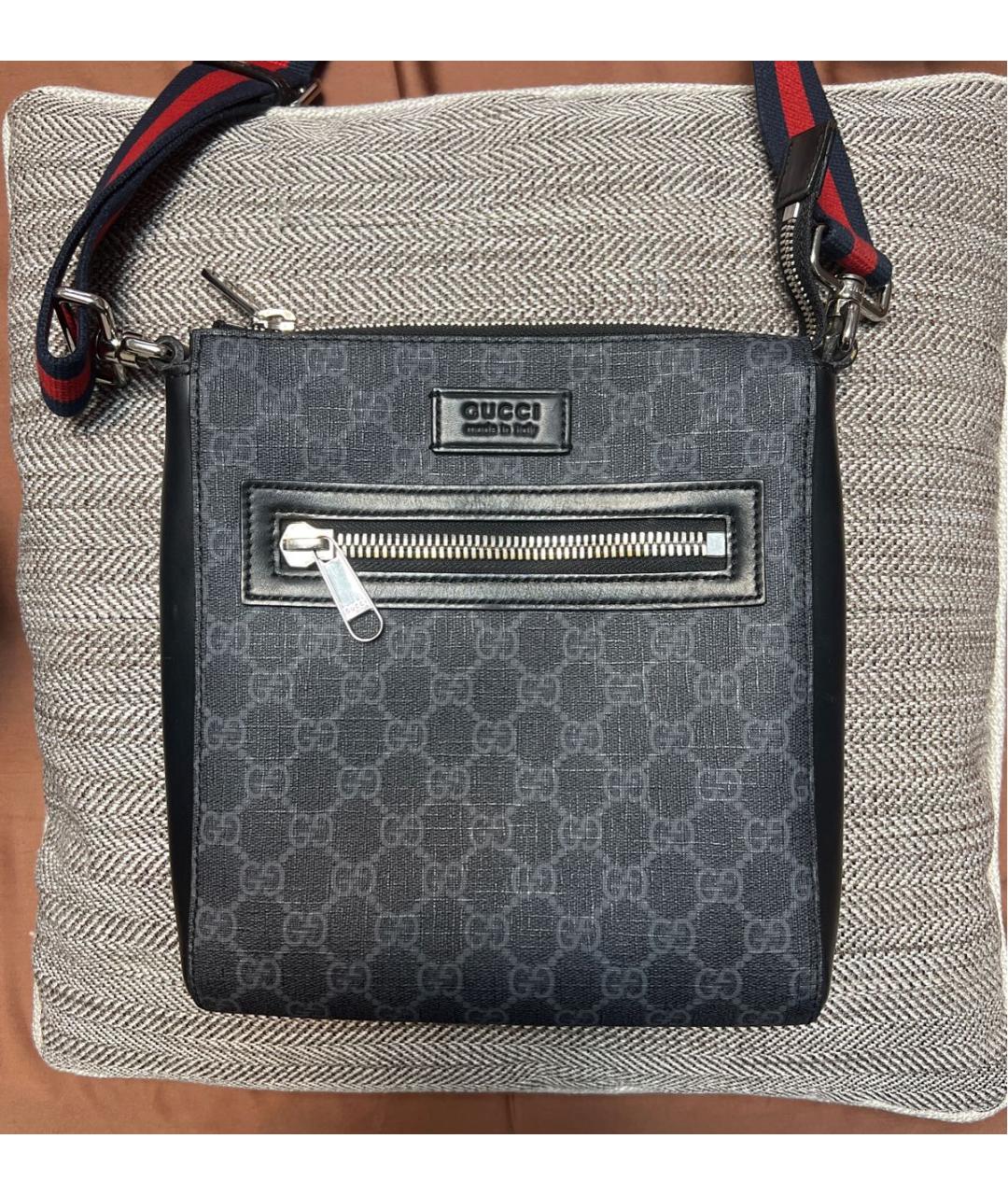 GUCCI Черная кожаная сумка на плечо, фото 6