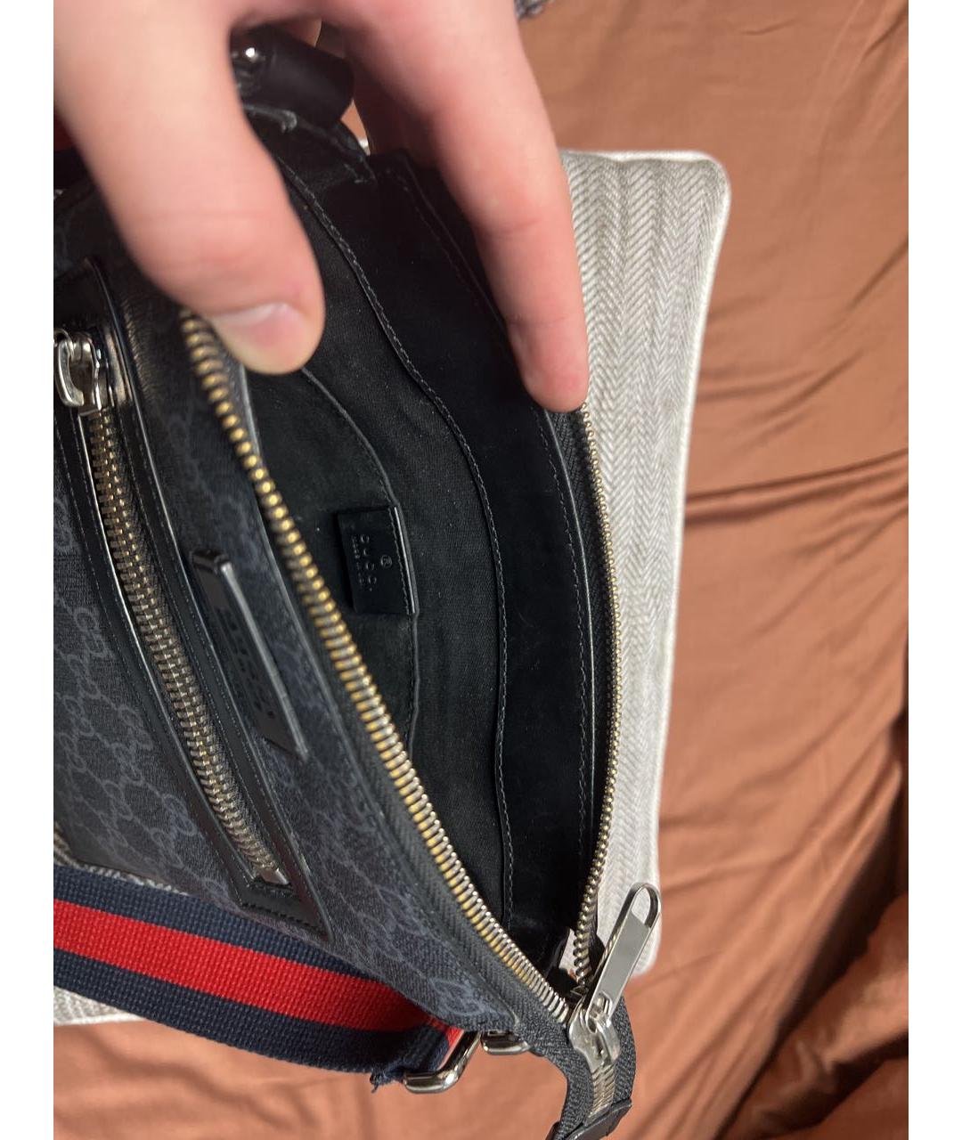 GUCCI Черная кожаная сумка на плечо, фото 4