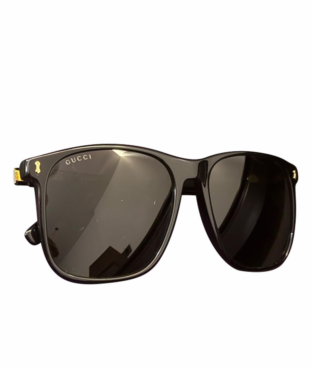 GUCCI Черные пластиковые солнцезащитные очки, фото 1