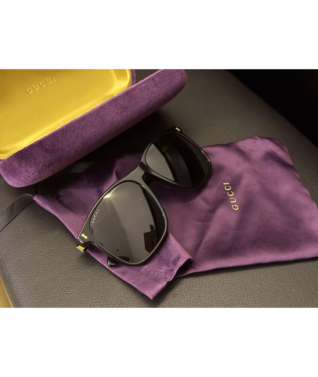 GUCCI Черные пластиковые солнцезащитные очки, фото 6