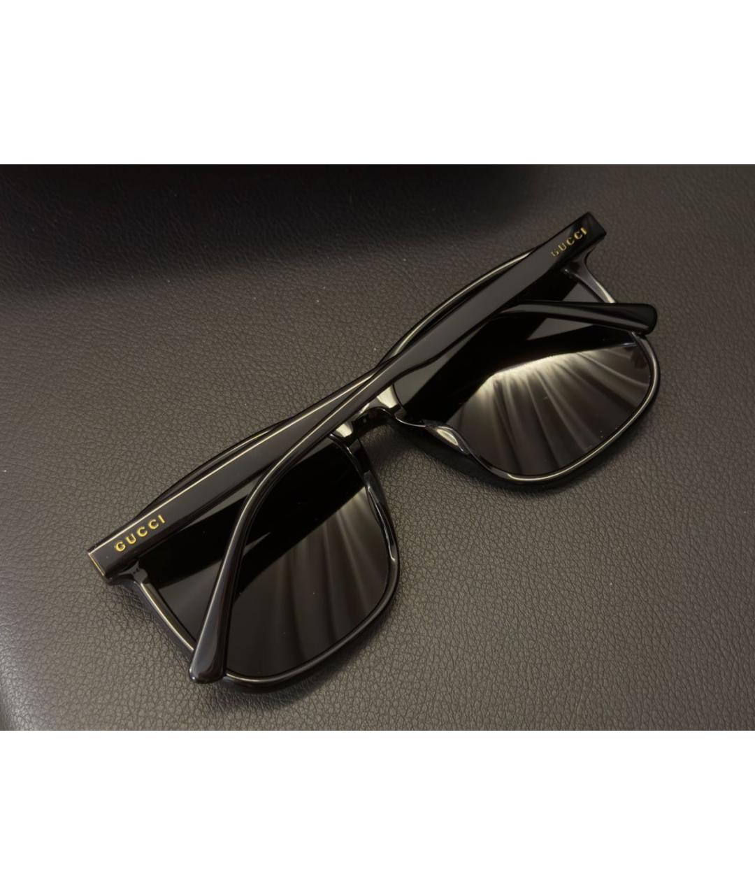 GUCCI Черные пластиковые солнцезащитные очки, фото 2