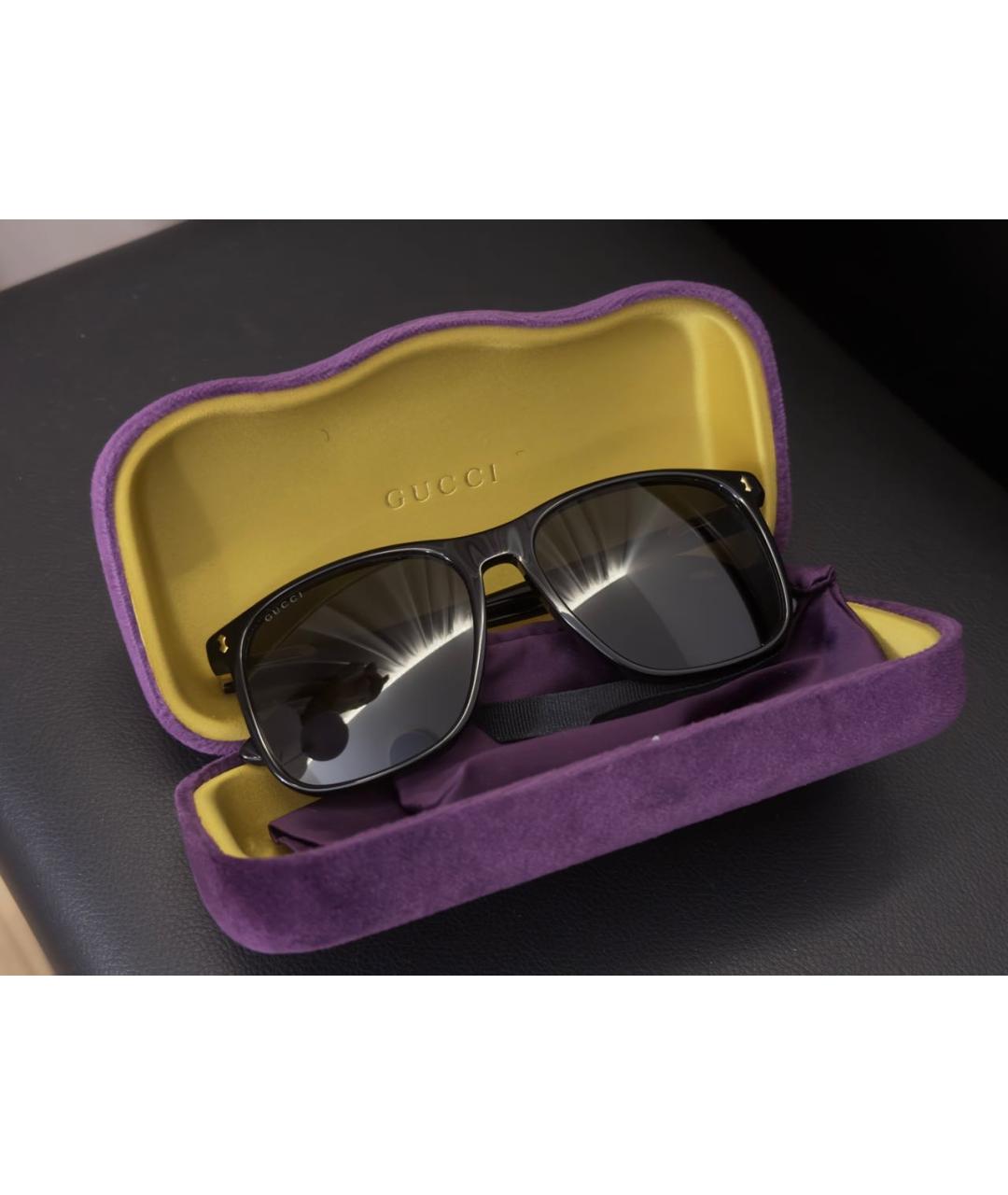 GUCCI Черные пластиковые солнцезащитные очки, фото 4