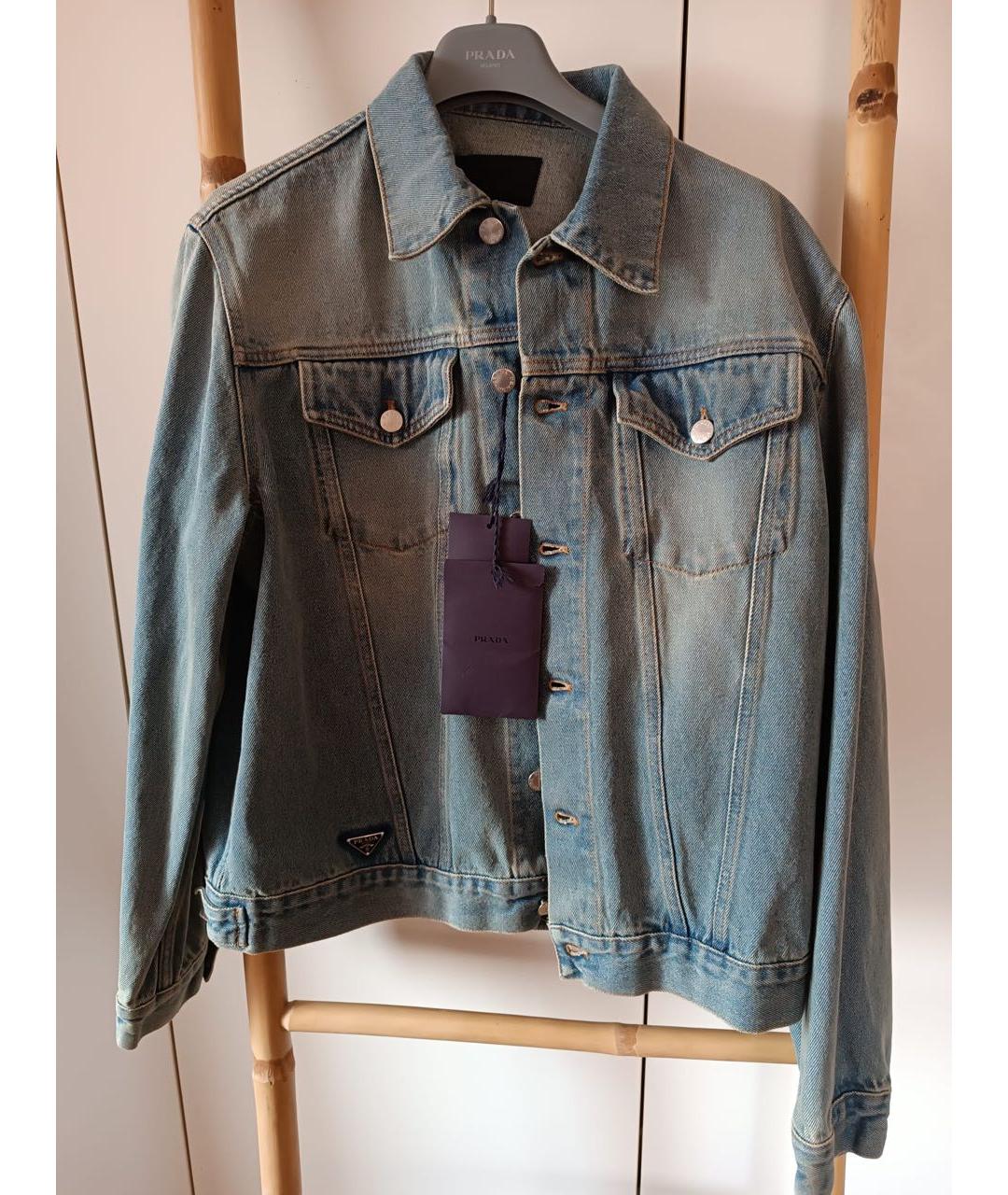 PRADA Голубая деним куртка, фото 5