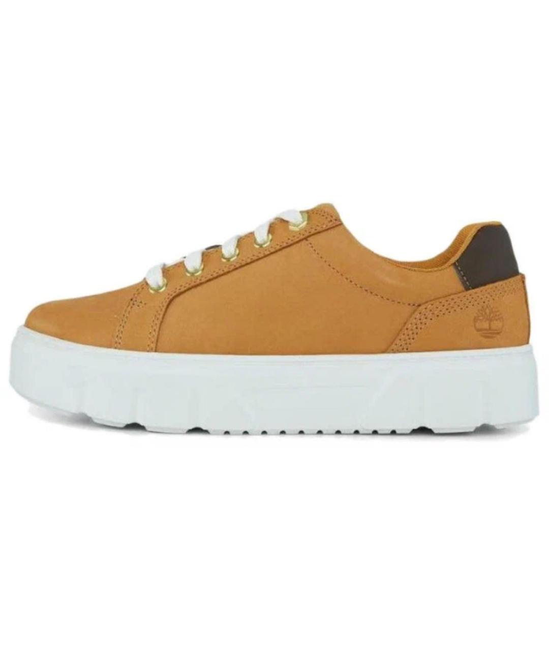 TIMBERLAND Горчичные кожаные кеды, фото 2